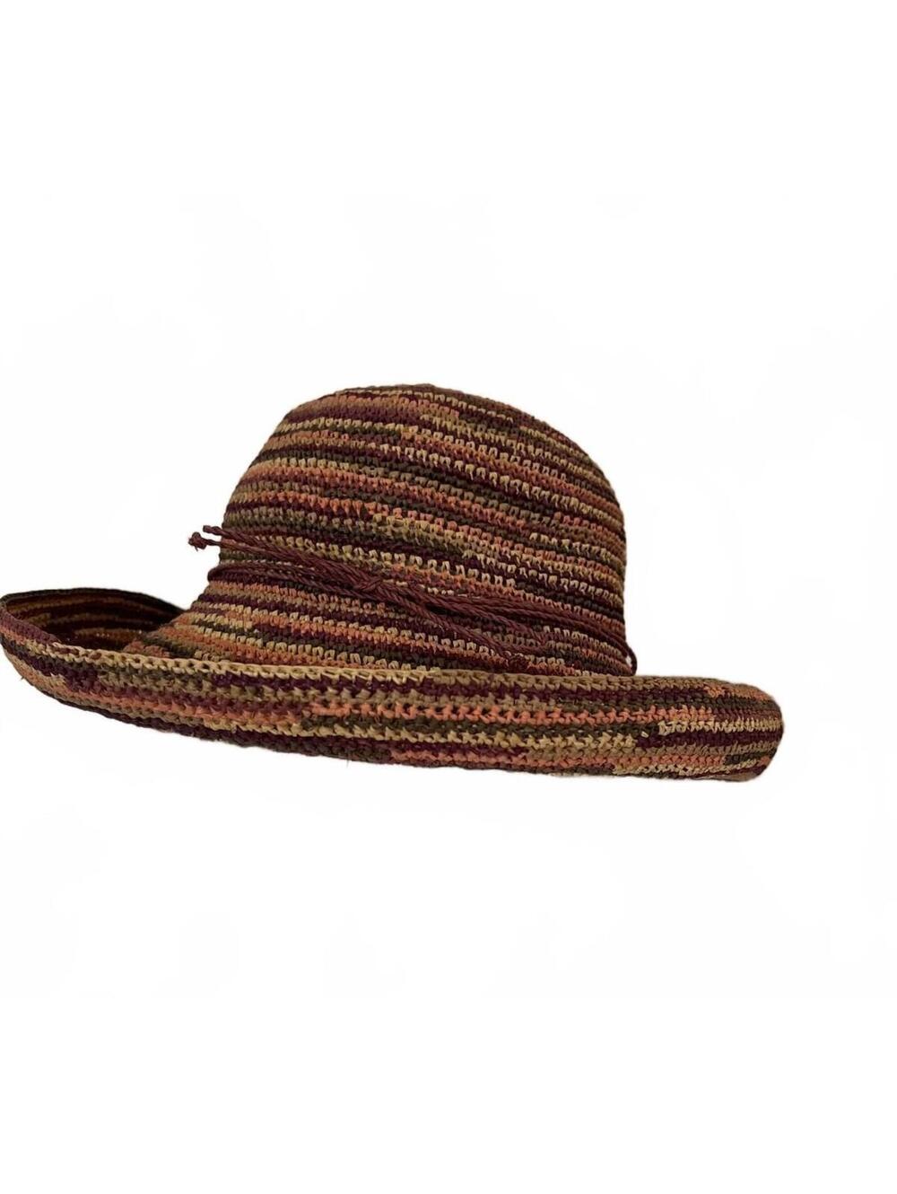 Helen Kaminski Provence 12 Packable Raffia Hat Space-Dye Multi-Color